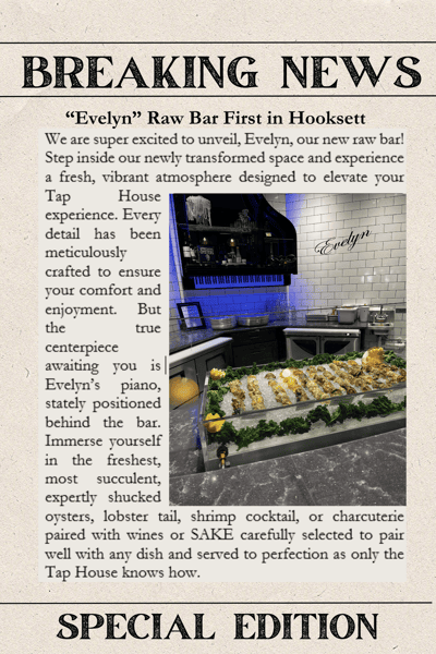 Tap House offers first in Hooksett Raw Bar