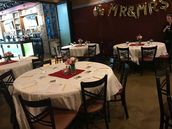 tables set up