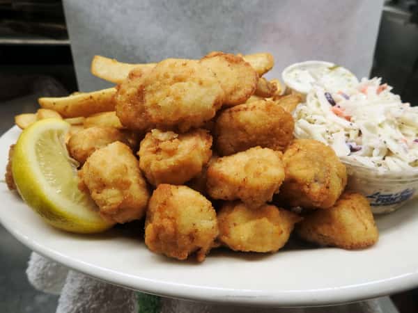 Fried Fresh Sea Scallops Dinner