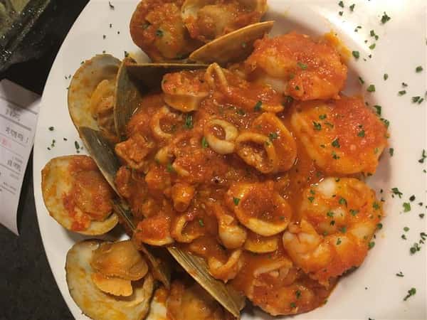 shrimp and ravioli