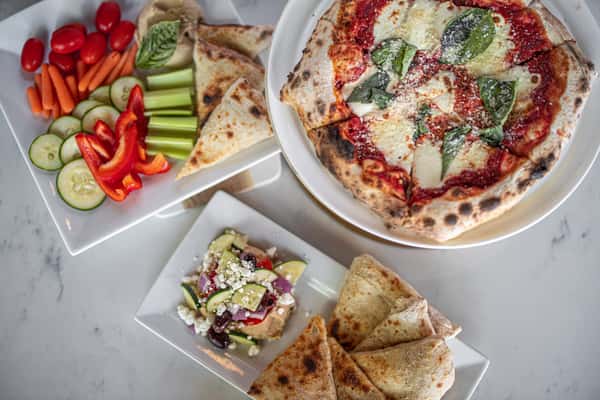 Pizza and salad