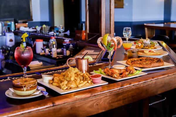 food on bar