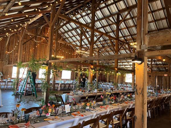 Catering set up at a location