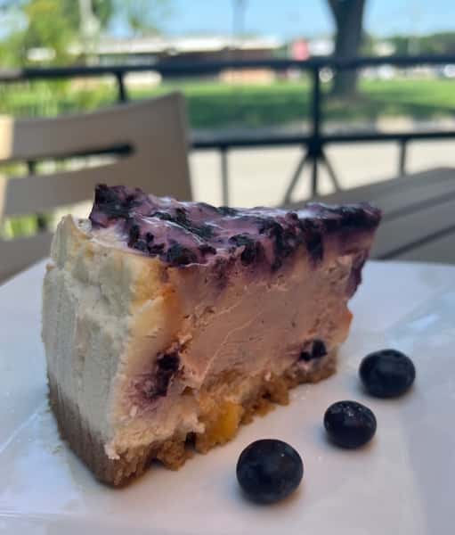 Blueberry Peach Cheesecake