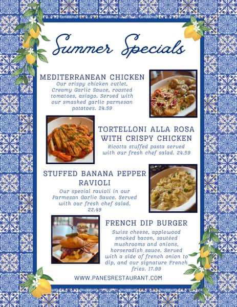 new summer specials