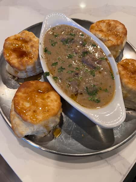 Biscuit and Oxtail Gravy