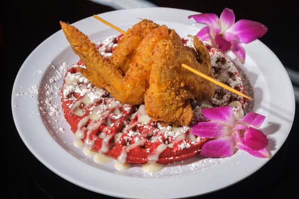 Red Velvet Chicken and Waffles