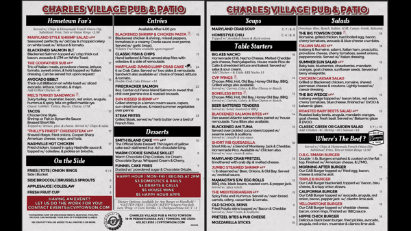 New menu.6.25
