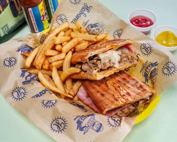 Cuban sandwich with fries