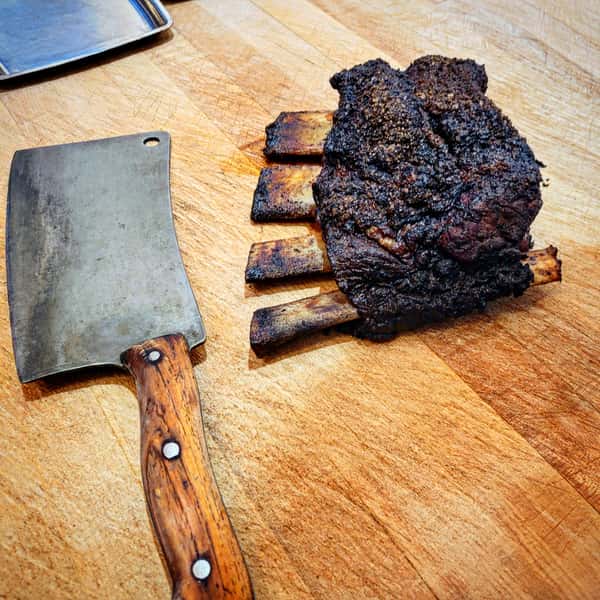 Ribs on cutting board