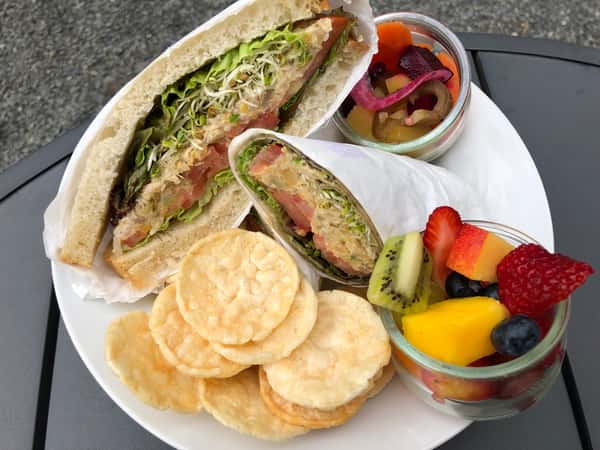 New! Vegan Chickpea "Tuna" Salad Sandwich or Wrap Boxed Meal
