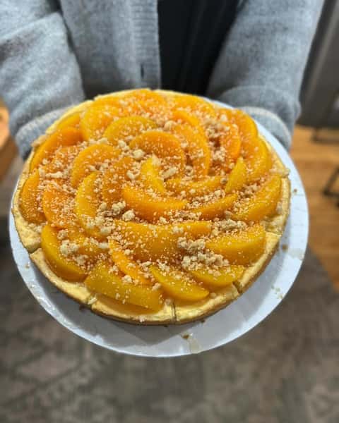 peach cheesecake