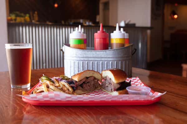 Brisket Sandwich with Fries