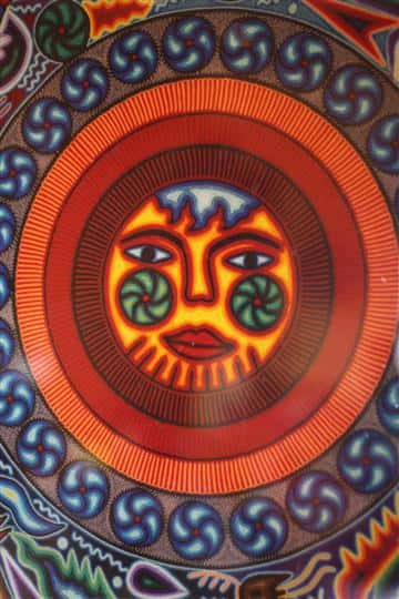 Detail of a drawing on a decor piece