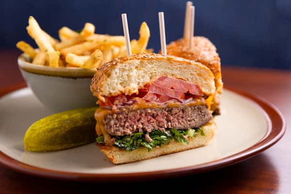 HH Tavern Cheeseburger & Draft Beer or Glass of wine