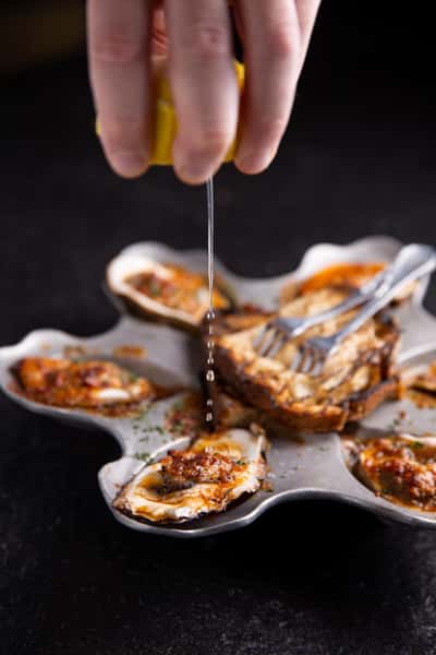 Chipotle-Bourbon BBQ Oysters