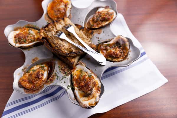 BBQ Chipotle Bourbon Oysters*