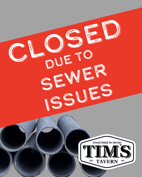 a closed due to sewer issues graphic