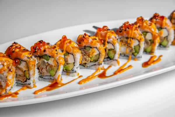 sushi roll up close