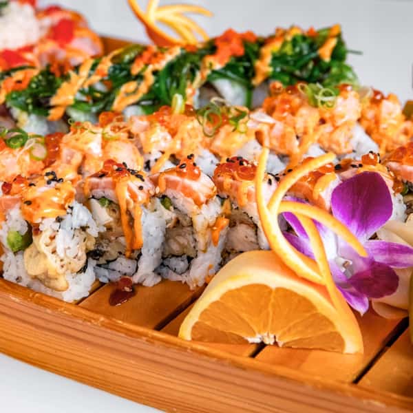 sushi on a platter