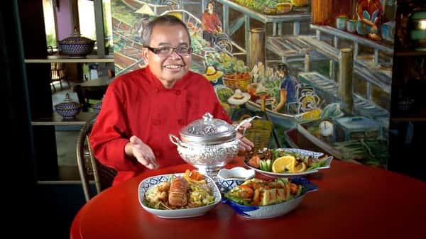 Chef with Thai Entrees