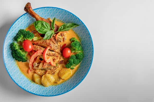 Duck curry dish