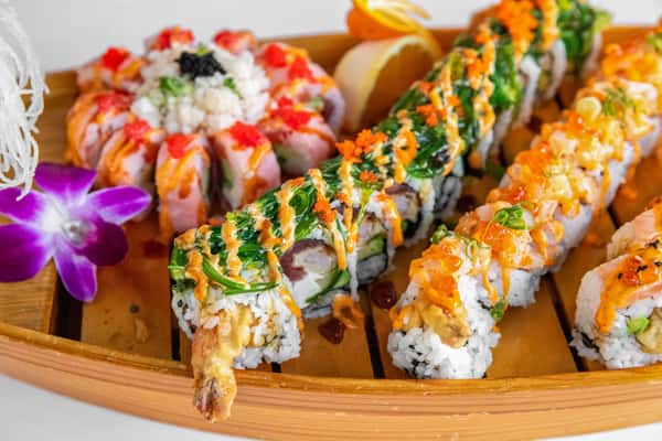 sushi boat close up