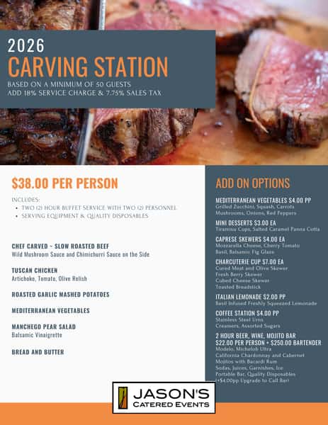 Go All Out for Your Guests with Our Carving Station!
