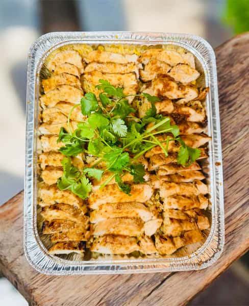 P-5A. BBQ Chicken Garlic Noodle Tray (serves 5-6)