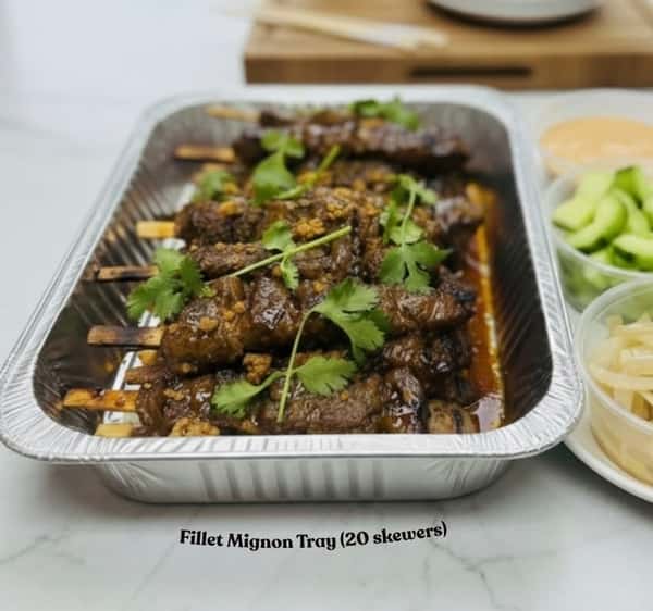 P-1H. Filet Mignon Skewer Tray (20 pcs)