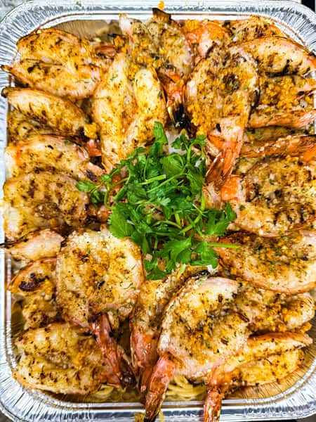 P-5C. Grilled Shrimp Garlic Noodle Tray (serves 5-6)
