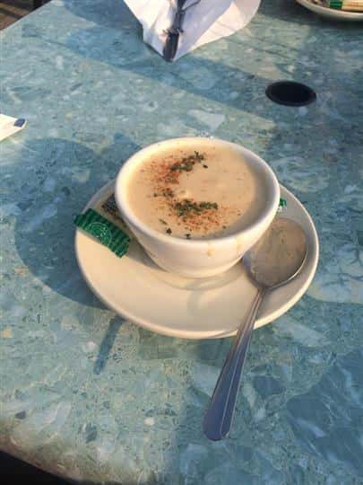 A cup of Cream of Crab