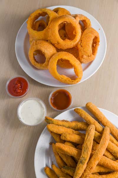 zucchini and onion rings