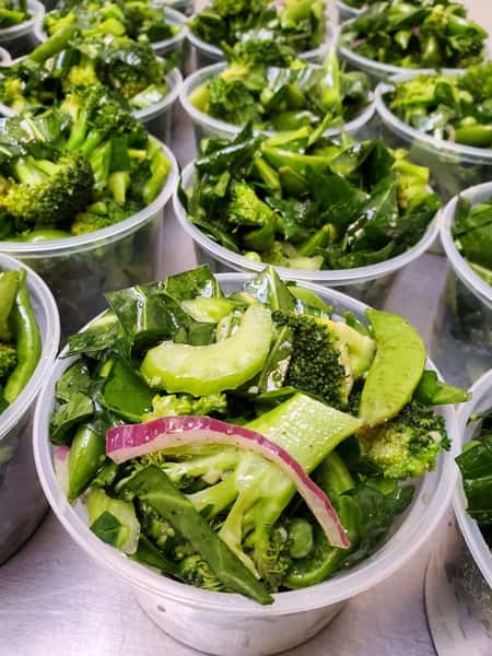 Broccoli salad in to-go cups