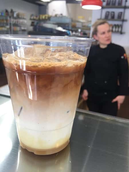 Iced Latte in a to-go cup