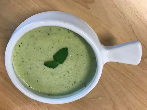 A creamy vegetable soup