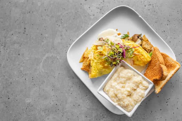 Chicken Cheesesteak Omelet