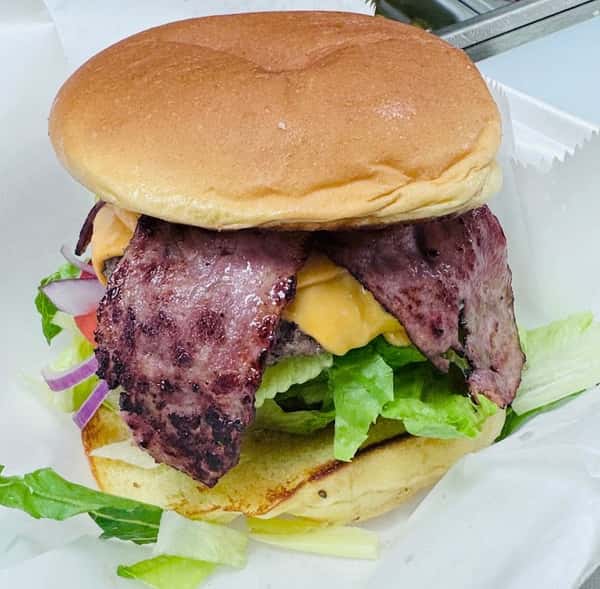 Turkey Bacon Cheeseburger