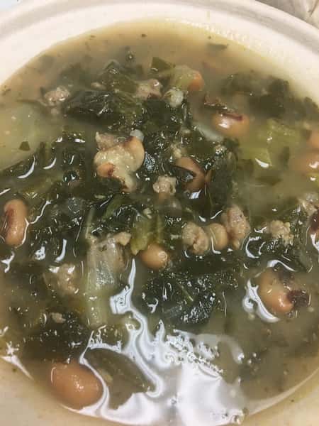 Country Sausage Collard White Bean Soup