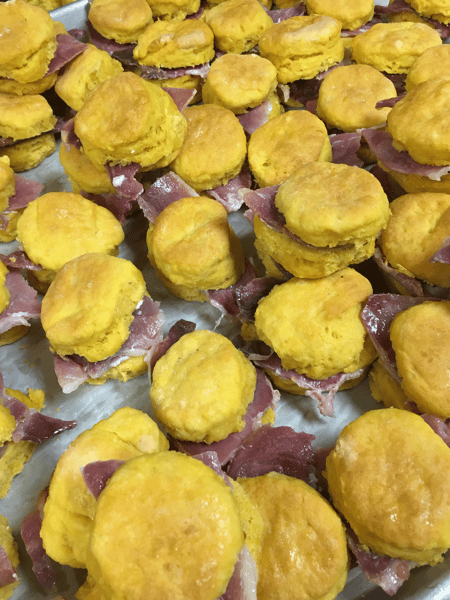 Sweet Potato Ham Biscuits