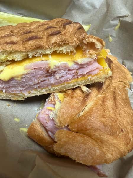 Apple Ham Cheddar Croissant Panini