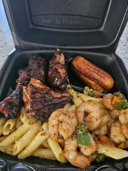 Jerk Chicken & Fire Garlic Shrimp Combo