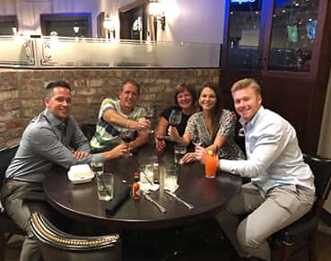 guests sitting at table