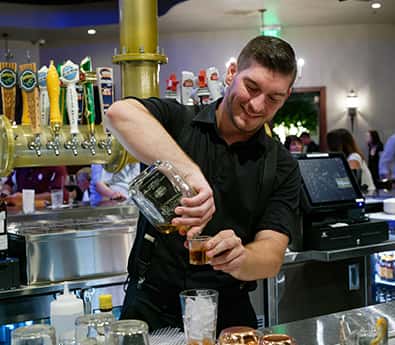 bartender making cocktail