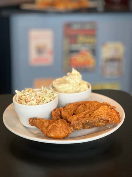 2 piece meal. (w/2 indv. sides)