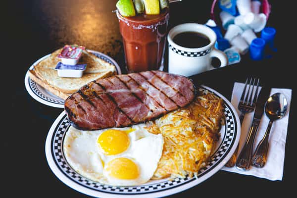 Deli Ham Steak & Eggs