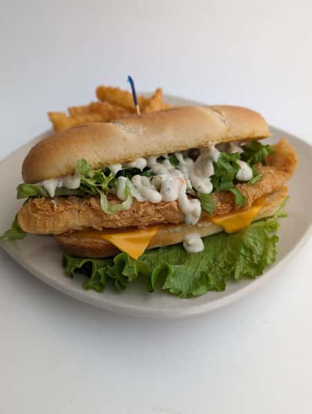 Sandwich on a plate.
