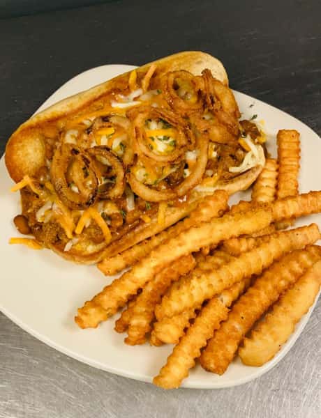 Fries on the plate.