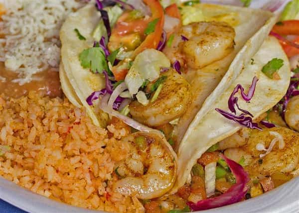 #52 Shrimp Taco Plate