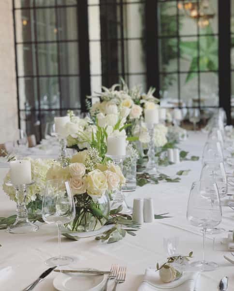 flowers on table